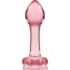 NEBULA SERIES BY IBIZA' - MODEL 2 ANAL PLUG BOROSILICATE GLASS 11 X 3.5 CM PINK