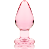 NEBULA SERIES BY IBIZA' - MODEL 3 ANAL PLUG BOROSILICATE GLASS 11 X 5 CM PINK