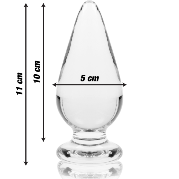 NEBULA SERIES BY IBIZA' - MODEL 4 ANAL PLUG BOROSILICATE GLASS 11 X 5 CM CLEAR - Image 3