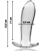NEBULA SERIES BY IBIZA' - MODEL 5 ANAL PLUG BOROSILICATE GLASS 12.5 X 3.5 CM CLEAR - Image 3