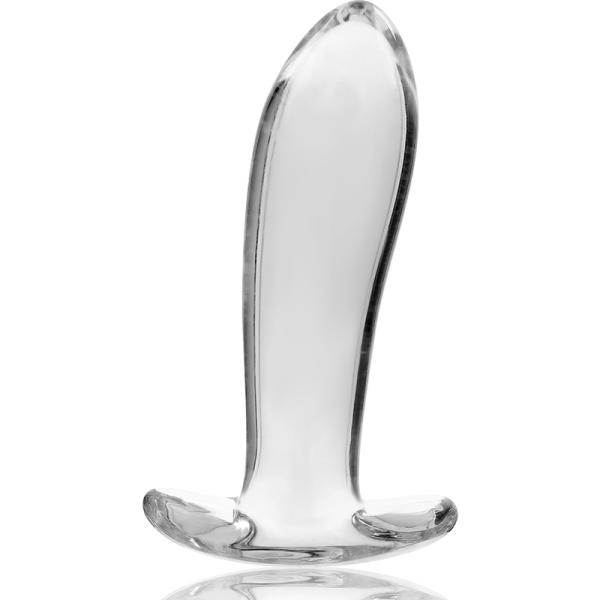 NEBULA SERIES BY IBIZA' - MODEL 5 ANAL PLUG BOROSILICATE GLASS 12.5 X 3.5 CM CLEAR