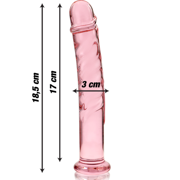 NEBULA SERIES BY IBIZA' - MODEL 16 DILDO BOROSILICATE GLASS 18.5 X 3 CM PINK - Image 3