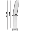 NEBULA SERIES BY IBIZA' - MODEL 17 DILDO BOROSILICATE GLASS 18.5 X 3 CM CLEAR - Image 3