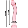 NEBULA SERIES BY IBIZA' - MODEL 18 DILDO BOROSILICATE GLASS 18.5 X 3.5 CM PINK - Image 3