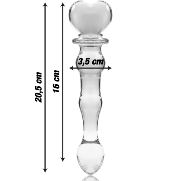 NEBULA SERIES BY IBIZA' - MODEL 21 DILDO BOROSILICATE GLASS 20.5 X 3.5 CM CLEAR - Image 4