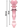 NEBULA SERIES BY IBIZA' - MODEL 21 DILDO BOROSILICATE GLASS 20.5 X 3.5 CM PINK - Image 4