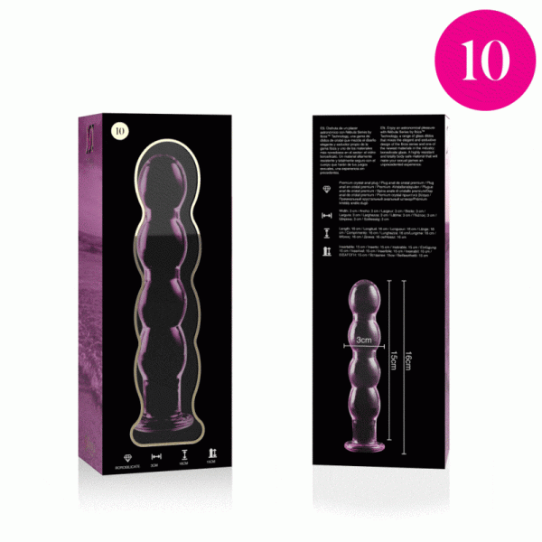 NEBULA SERIES BY IBIZA' - MODEL 10 DILDO BOROSILICATE GLASS 16.5 X 3.5 CM PINK - Image 2
