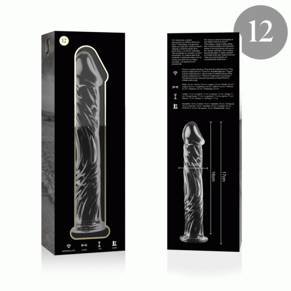 NEBULA SERIES BY IBIZA' - MODEL 12 DILDO BOROSILICATE GLASS 17 X 3.5 CM CLEAR - Image 2