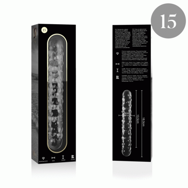 NEBULA SERIES BY IBIZA' - MODEL 15 DILDO BOROSILICATE GLASS 18.5 X 3 CM CLEAR