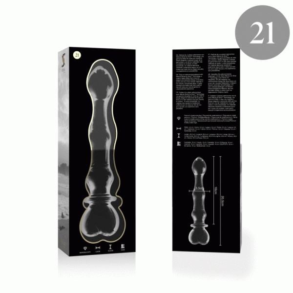 NEBULA SERIES BY IBIZA' - MODEL 21 DILDO BOROSILICATE GLASS 20.5 X 3.5 CM CLEAR - Image 2