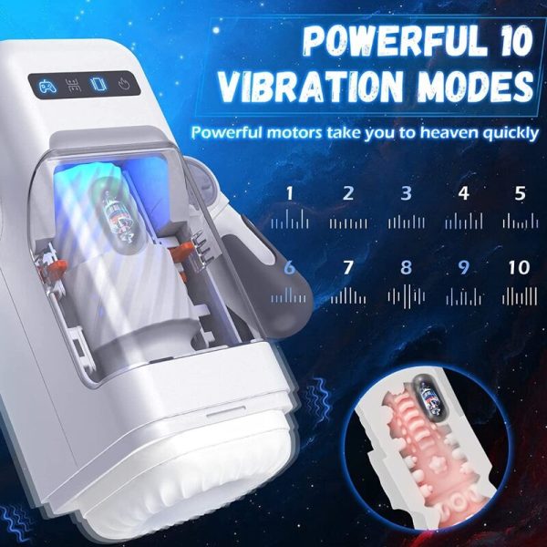 GAME CUP - THRUSTING VIBRATION MASTURBATOR WITH HEATING FUNCTION AND MOBILE SUPPORT - BLACK - Image 7