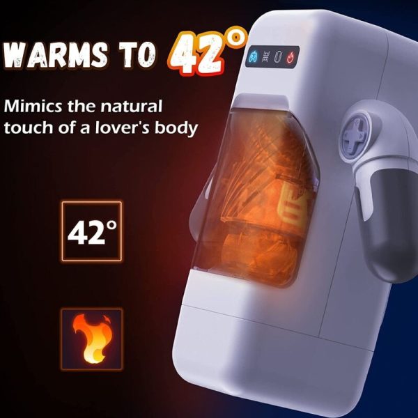 GAME CUP - THRUSTING VIBRATION MASTURBATOR WITH HEATING FUNCTION AND MOBILE SUPPORT - BLACK - Image 6