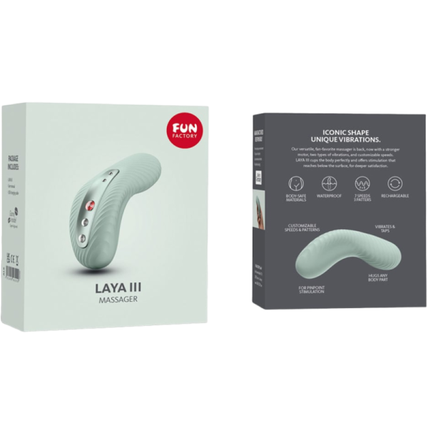 FUN FACTORY - LAYA III RECHARGEABLE LAY-ON VIBRATOR SAGE GREEN - Image 6