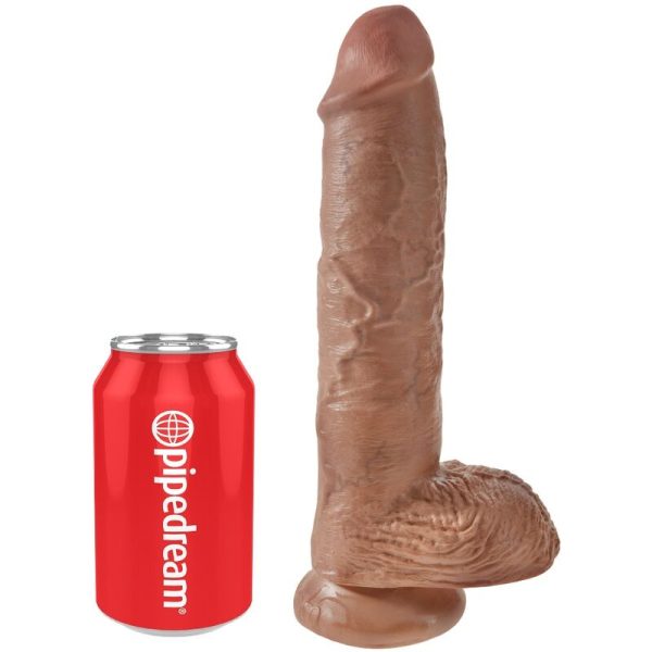 KING COCK - REALISTIC PENIS WITH BALLS 19.8 CM CARAMEL - Image 5