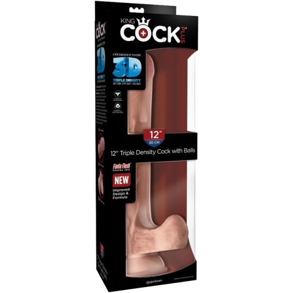 KING COCK - REALISTIC PENIS WITH BALLS 3D 24.8 CM LIGHT - Image 8