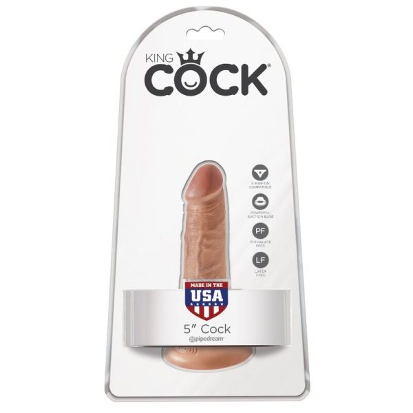 KING COCK - REALISTIC PENIS 12 CM CARAMEL - Image 6