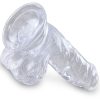KING COCK CLEAR - REALISTIC PENIS WITH BALLS 10.1 CM TRANSPARENT - Image 4