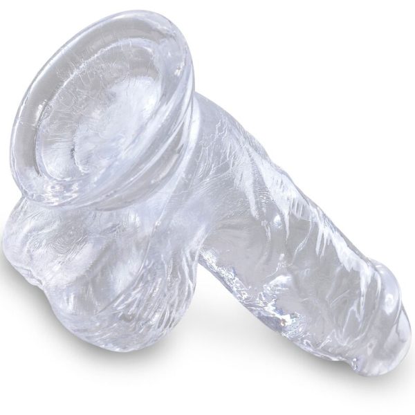 KING COCK CLEAR - REALISTIC PENIS WITH BALLS 10.1 CM TRANSPARENT - Image 4