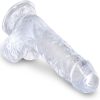 KING COCK CLEAR - REALISTIC PENIS WITH BALLS 10.1 CM TRANSPARENT - Image 3