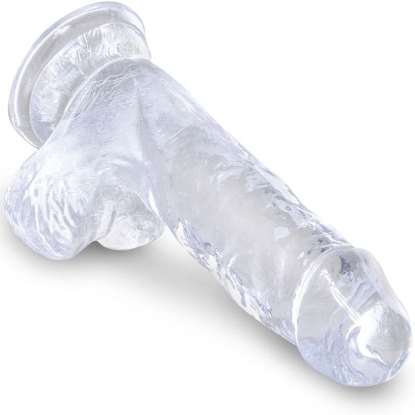 KING COCK CLEAR - REALISTIC PENIS WITH BALLS 10.1 CM TRANSPARENT - Image 3