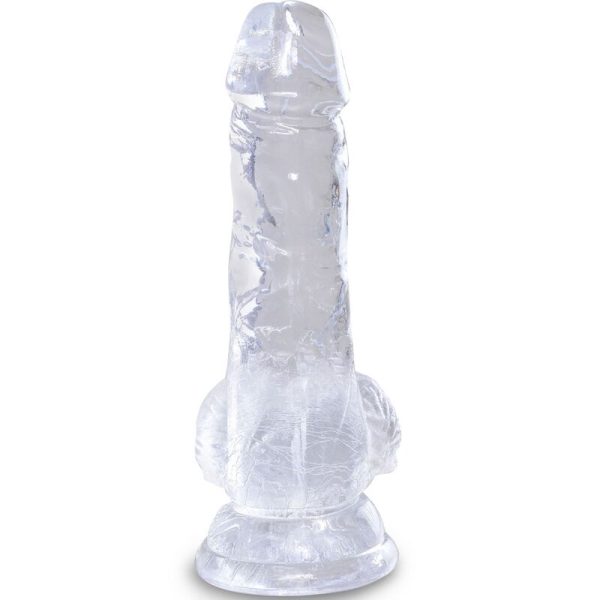 KING COCK CLEAR - REALISTIC PENIS WITH BALLS 10.1 CM TRANSPARENT - Image 2