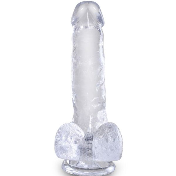 KING COCK CLEAR - REALISTIC PENIS WITH BALLS 13.5 CM TRANSPARENT - Image 2