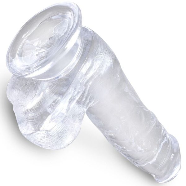 KING COCK CLEAR - REALISTIC PENIS WITH BALLS 13.5 CM TRANSPARENT - Image 4