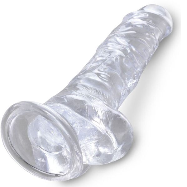 KING COCK CLEAR - REALISTIC PENIS WITH BALLS 16.5 CM TRANSPARENT - Image 4