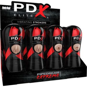 PDX ELITE - STROKER SET 12 UNITS; 6X VAGINA, 3X ANO, 3X MOUTH