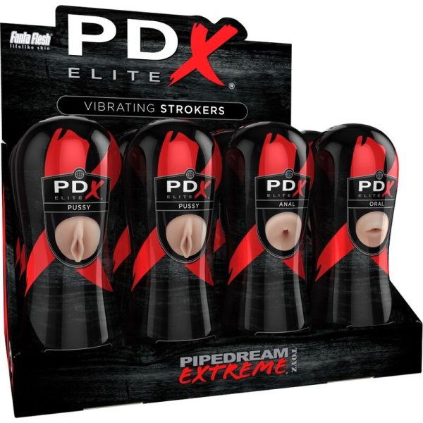 PDX ELITE - STROKER SET 12 UNITS; 6X VAGINA, 3X ANO, 3X MOUTH