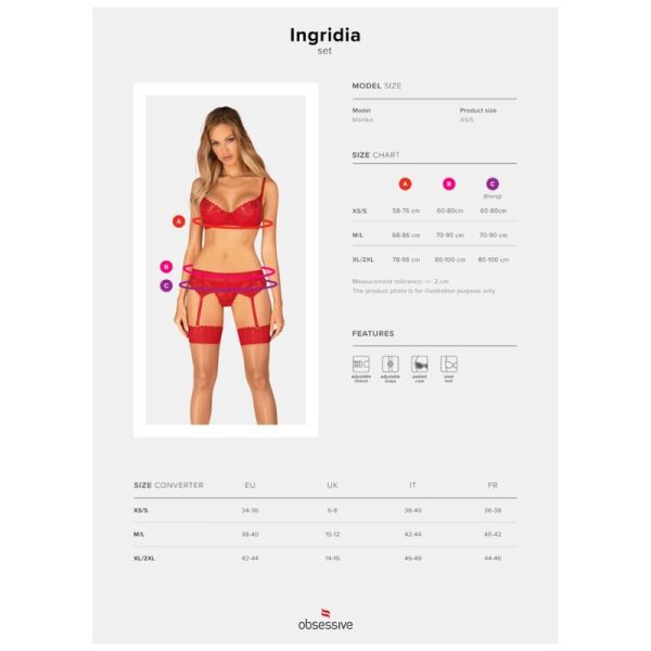 OBSESSIVE - INGRIDIA THREE PIECES RED - Image 7