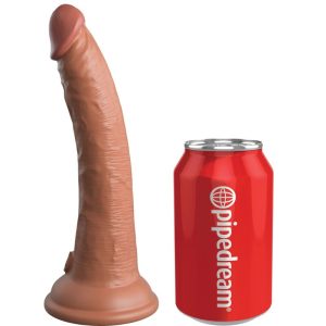 KING COCK ELITE - REALISTIC SILICONE DILDO 17.8 CM CARAMEL