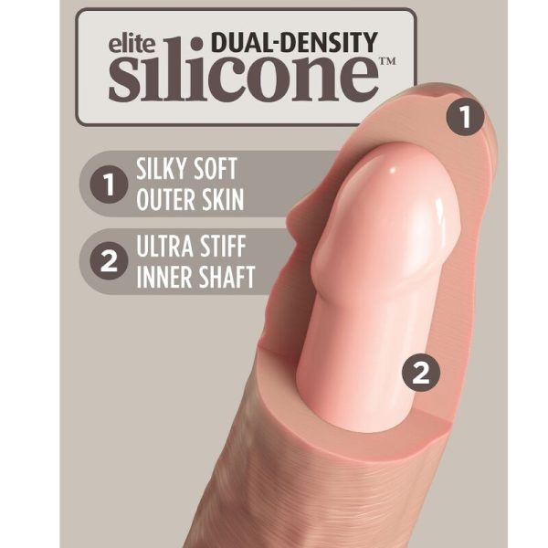 KING COCK ELITE - REALISTIC DILDO VIBRATOR & SILICONE REMOTE CONTROL 17.8 CM - Image 4