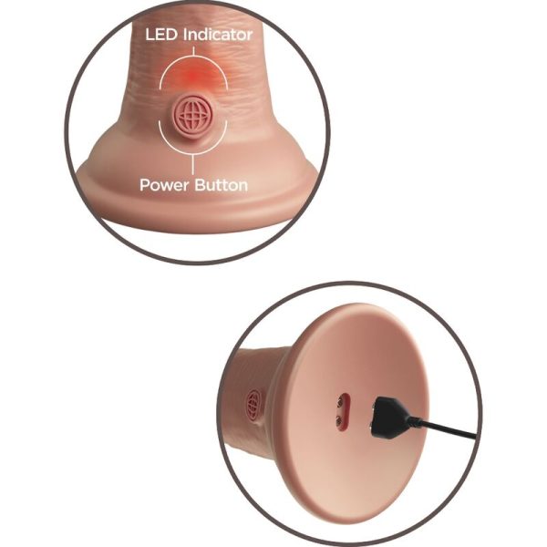 KING COCK ELITE - REALISTIC DILDO VIBRATING & SILICONE 20.3 CM - Image 4