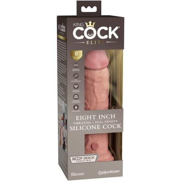 KING COCK ELITE - REALISTIC DILDO VIBRATING & SILICONE 20.3 CM - Image 5