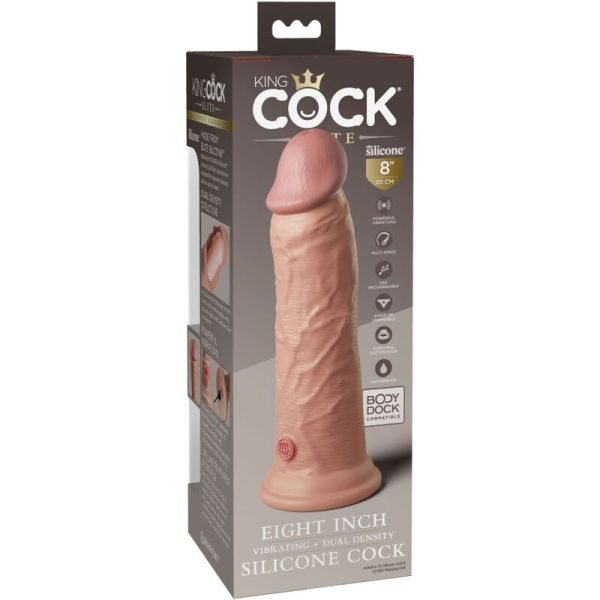 KING COCK ELITE - REALISTIC DILDO VIBRATING & SILICONE 20.3 CM - Image 6