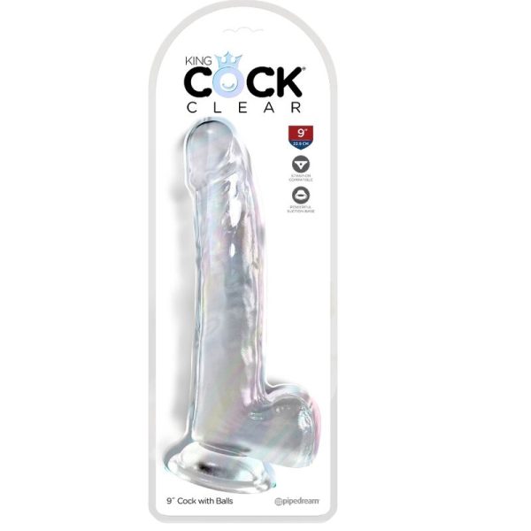 KING COCK CLEAR - DILDO WITH TESTICLES 20.3 CM TRANSPARENT - Image 2