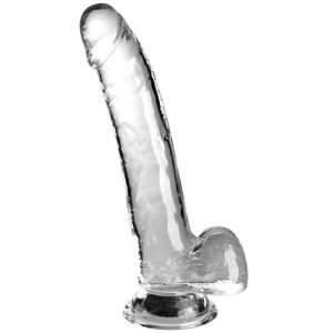 KING COCK CLEAR - DILDO WITH TESTICLES 20.3 CM TRANSPARENT