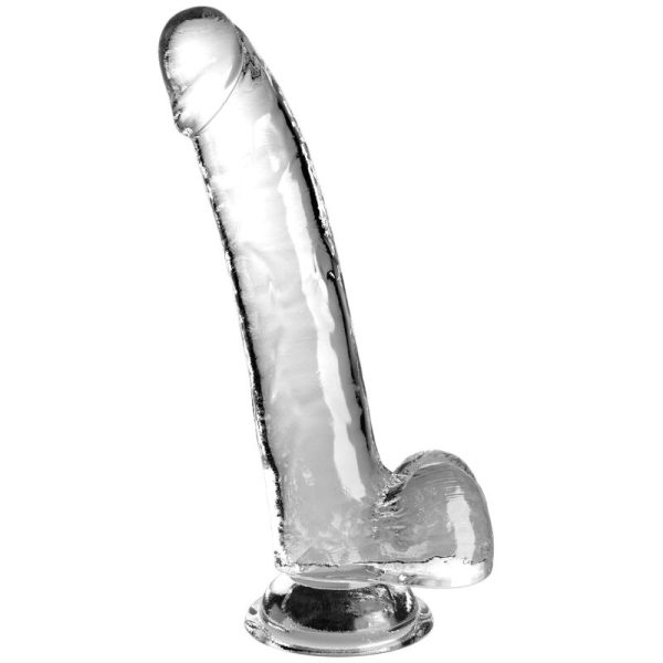 KING COCK CLEAR - DILDO WITH TESTICLES 20.3 CM TRANSPARENT