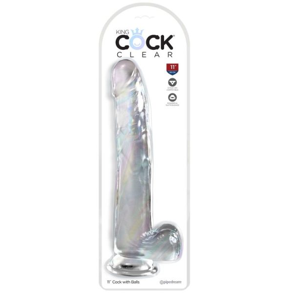 KING COCK CLEAR - DILDO WITH TESTICLES 24.8 CM TRANSPARENT - Image 2