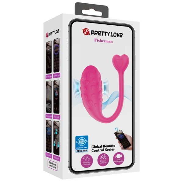 PRETTY LOVE - APP CONTROLLED PINK FISHER VIBRATING EGG - Image 8