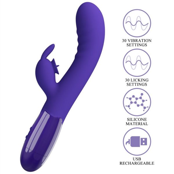 PRETTY LOVE - CERBERUS YOUTH VIOLET RABBIT VIBRATOR - Image 8