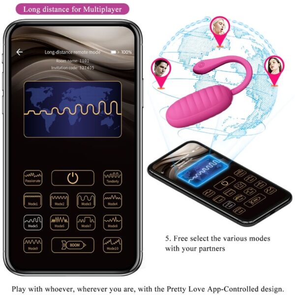 PRETTY LOVE - CATALINA PINK RECHARGEABLE VIBRATING EGG - Image 6