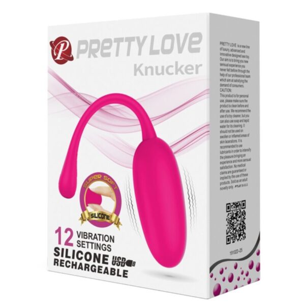 PRETTY LOVE - KNUCKER PINK RECHARGEABLE VIBRATING EGG - Image 8