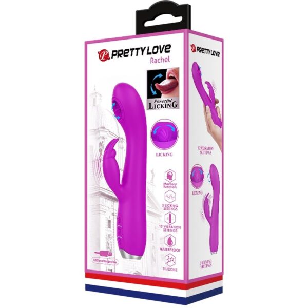 PRETTY LOVE - RACHEL RECHARGEABLE VIBRATOR WITH PURPLE SUCKER - Image 10