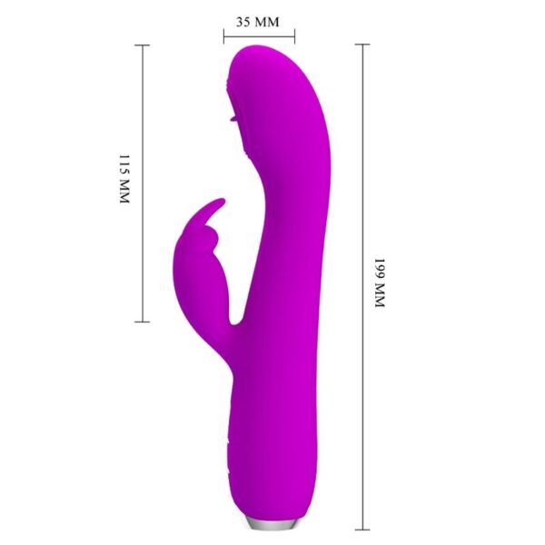 PRETTY LOVE - RACHEL RECHARGEABLE VIBRATOR WITH PURPLE SUCKER - Image 7