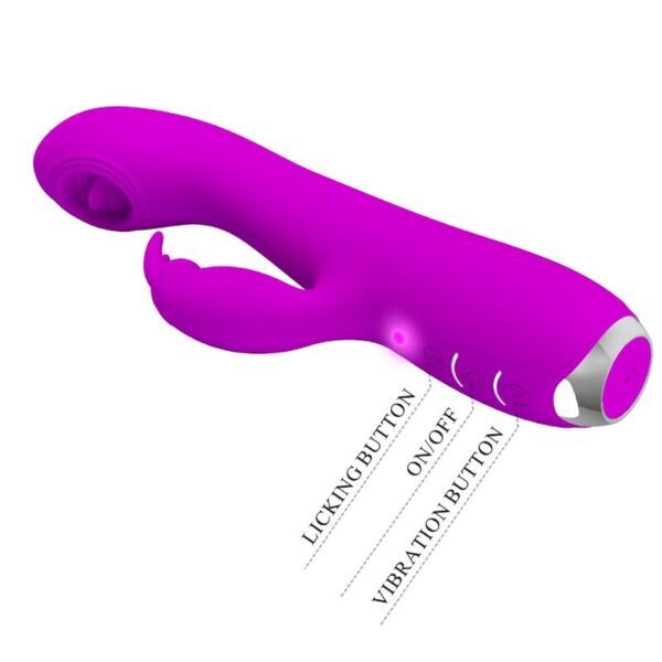 PRETTY LOVE - RACHEL RECHARGEABLE VIBRATOR WITH PURPLE SUCKER - Image 6