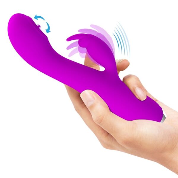 PRETTY LOVE - RACHEL RECHARGEABLE VIBRATOR WITH PURPLE SUCKER - Image 9