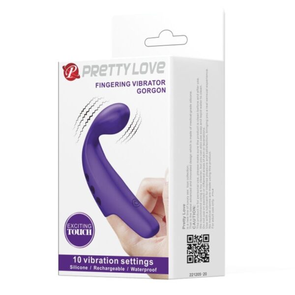 PRETTY LOVE - GORGON PURPLE RECHARGEABLE FINGER VIBRATOR - Image 10