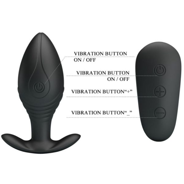 PRETTY LOVE - REGINA ANAL PLUG RECHARGEABLE VIBRATOR BLACK - Image 9